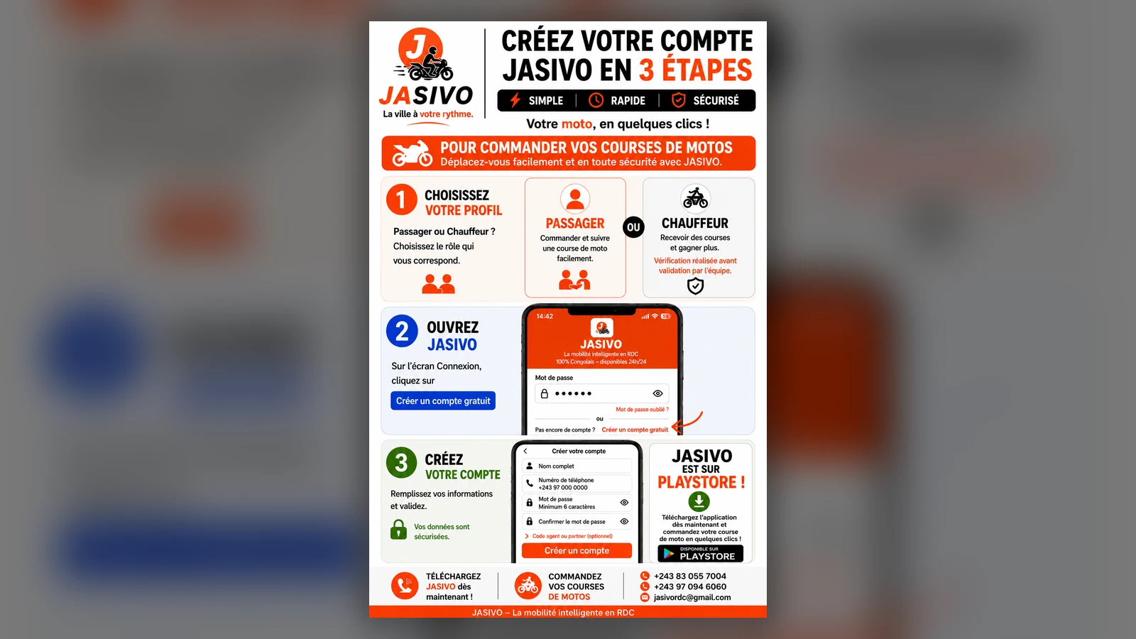 Créer son compte JASIVO